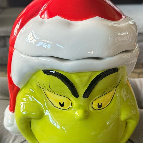COPY - DR SEUSS THE GRINCH CHRISTMAS HOLIDAY COOKIE JAR NEW - Picture 2 of 7